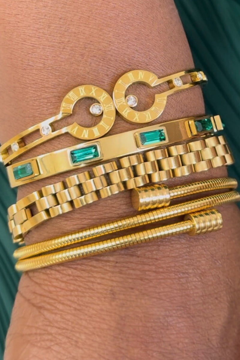 EMERALD 4 PCS STACK BRACELET SET