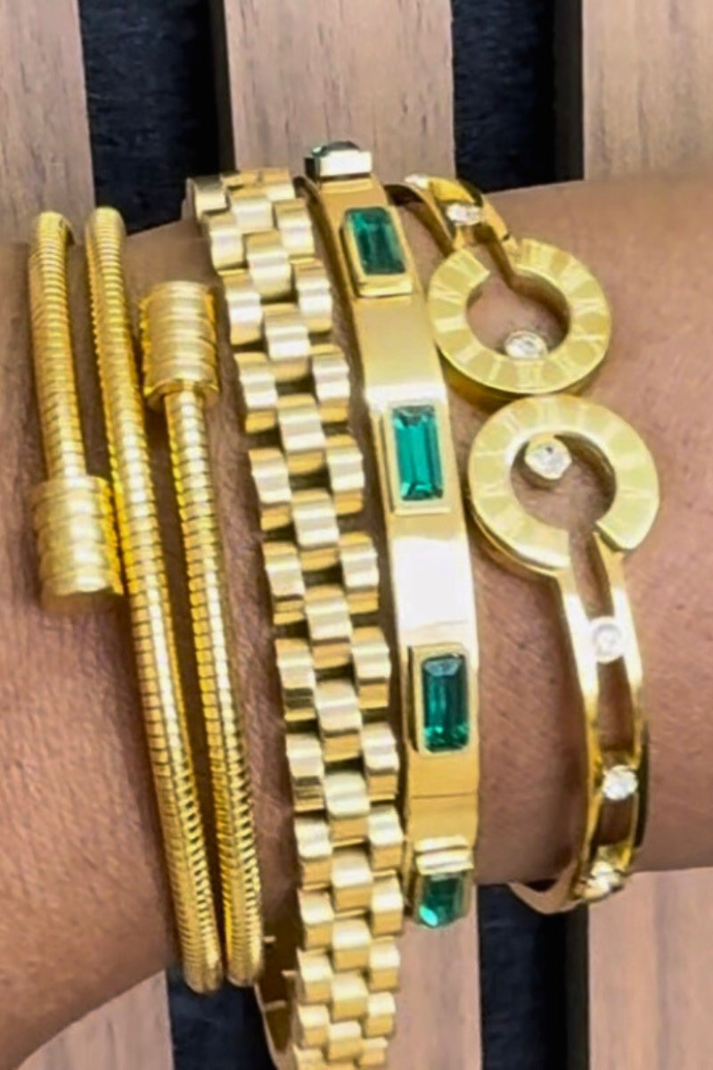 EMERALD 4 PCS STACK BRACELET SET