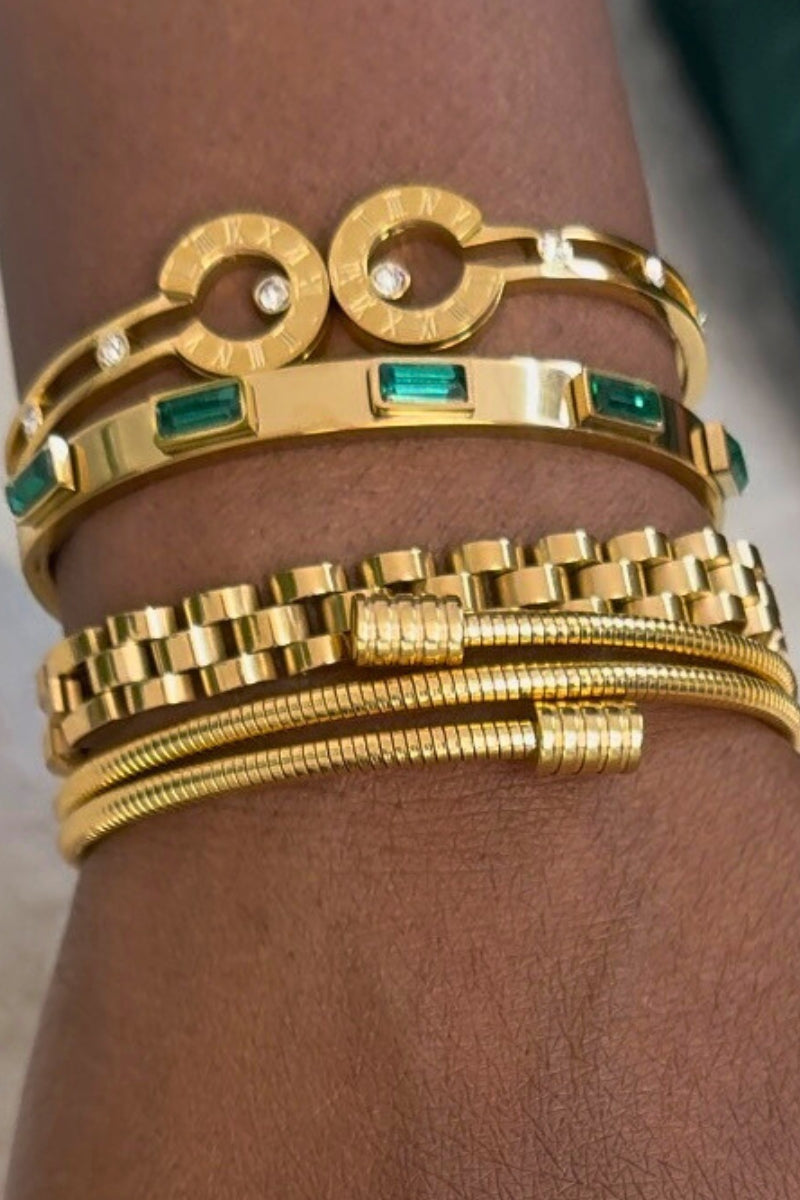 EMERALD 4 PCS STACK BRACELET SET