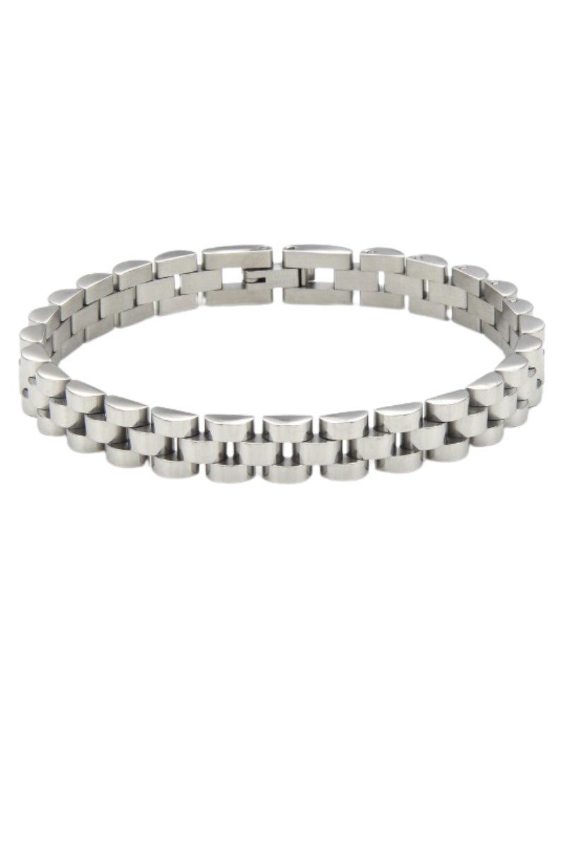 ROLEX LINK MEN BRACET - SILVER