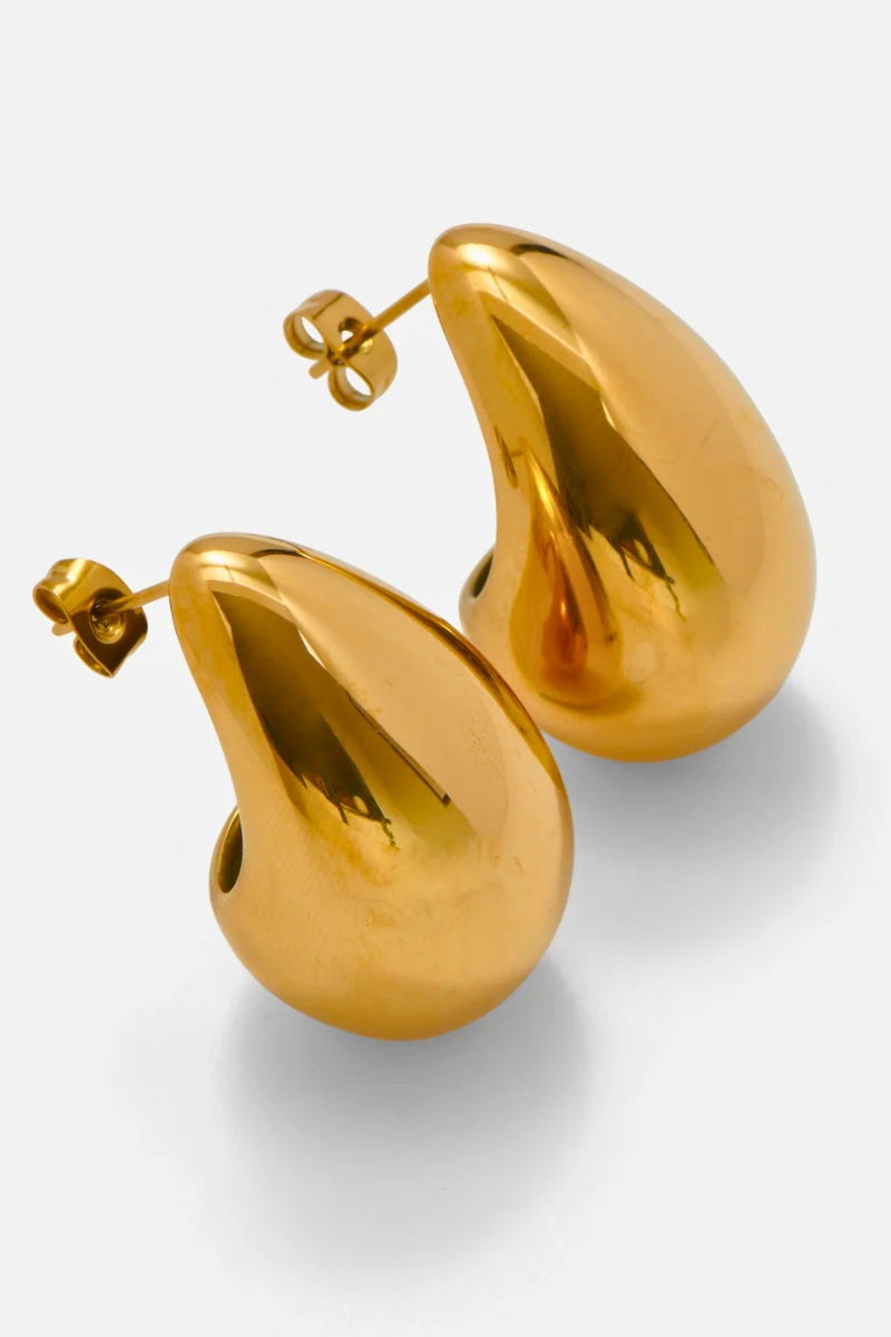 LOLITA TEARDROP EARRINGS - GOLD - Ewa Luxe Jewels