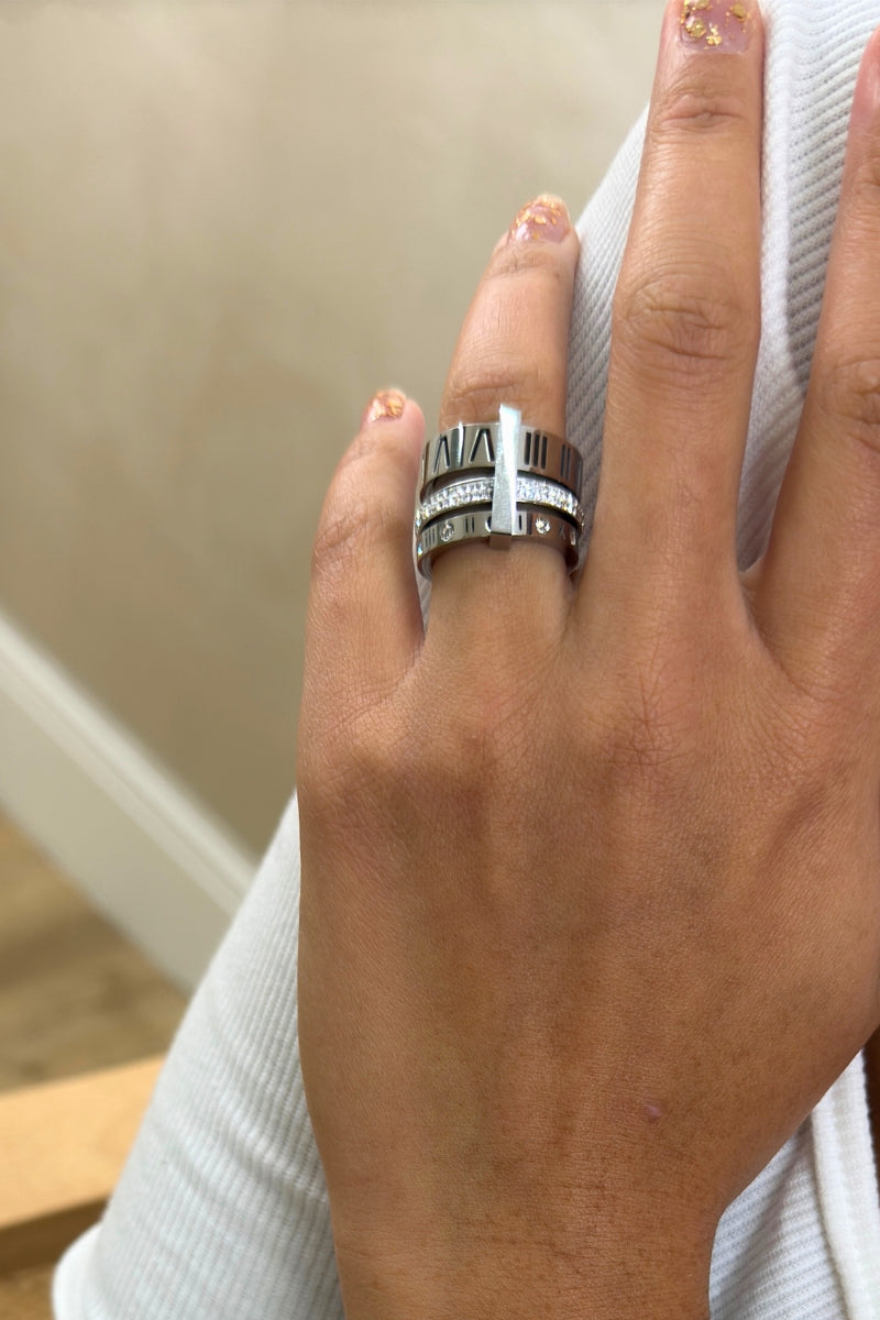 TRIO STACK RING - SILVER