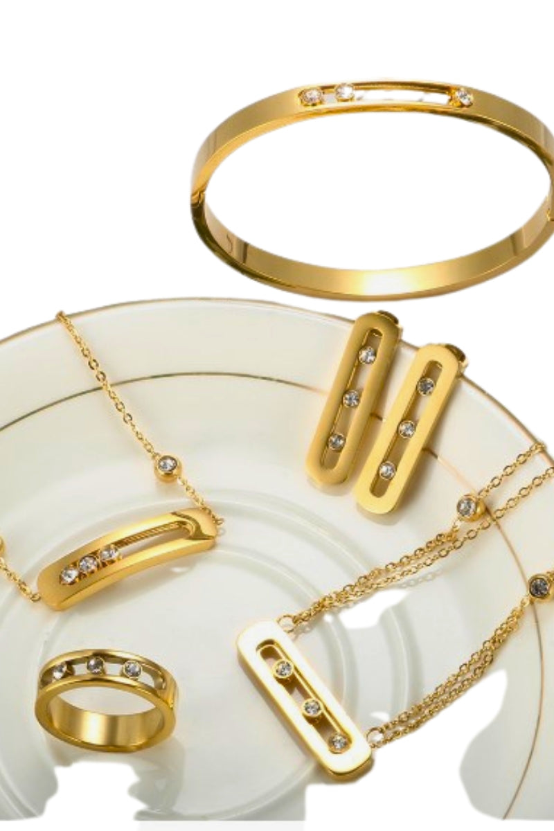 TIFFANY 3 STONES PENDANT NECKLACE